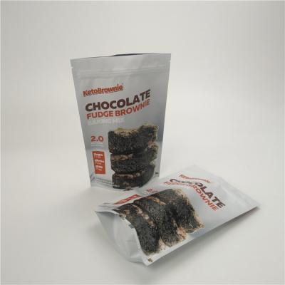 China Resealable Custom Chocolate Bar Packaging Mylar Stand Up Bag With Zipper Snack Cookie packing Bags for sale