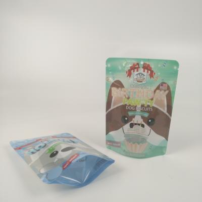 China Dog Chicken Biscuit Mylar Stand Up Pet Food Packaging Customized Logo for sale
