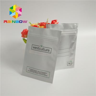 China Matte Dried Flowers Plastic Zipper Packaging Bags Custom Logo 120mic for sale