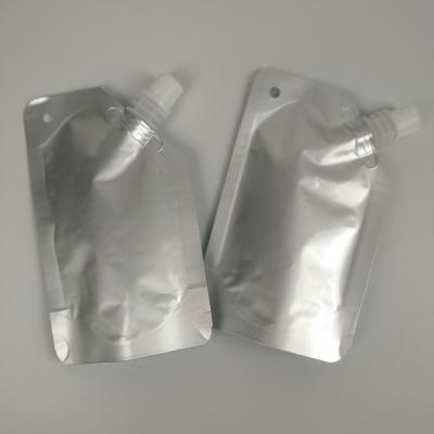 China Aluminum Spout Pouch Stand Up Essential Oil Packaging Liquid Packaging Bag - Aluminum Spouted Water Spouch Wine Bag for sale