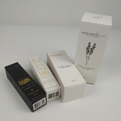 China Printed Paper Packaging Box Cream Paper Cosmetics Packaging Boxes With Stamping 60ml 30ml Makeup Skincare Paper Box for sale