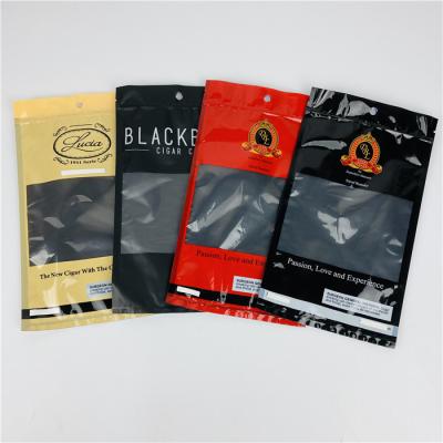 中国 プラスチック シガーの湿気袋の水和の層の煙のシガーの葉の袋が付いている習慣によって印刷されるジップ ロック式のシガー包装袋 販売のため