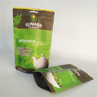 China Laminated Film VMPET SGS Resealable Food Packaging Bags 110mic For Tea / Nuts for sale