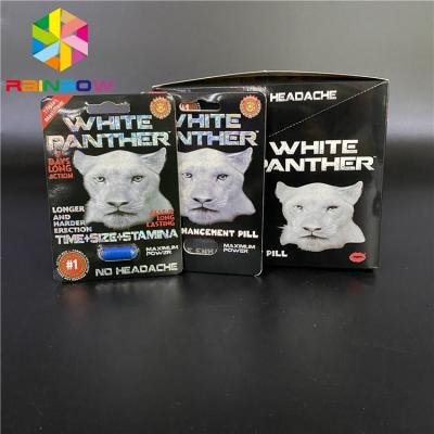 China La tarjeta estupenda MOQ 100 de la ampolla de la pantera 3D fija el cartón 350g para el aumento sexual en venta
