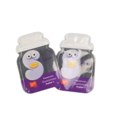 China Wholesale Irregular Shape Plastic Ziplock Custom Logo Cb Edible Gummy Bags Pouches Packaging for sale