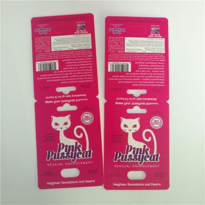 China Effekt-Sex-Pillen ISO Pantone 3d, die Nashorn-steife Mann-Blasen-Karten verpacken zu verkaufen