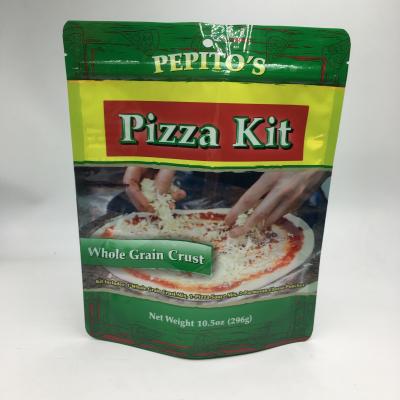 China MOPP VMPET 296g Stand Up Ziplock Pouch Grain Crust Pizza Kit 10.5oz for sale