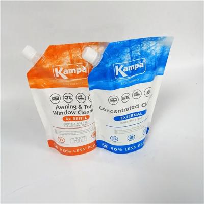 China Factory wholesale 250ml white spout pouch for liquid/Custom printed liquid bag with spout for sale