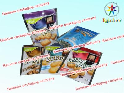 China Soft Plastic Printed Laminated Pouch Packaging , Cookie Reclosable Packaging Bag for sale