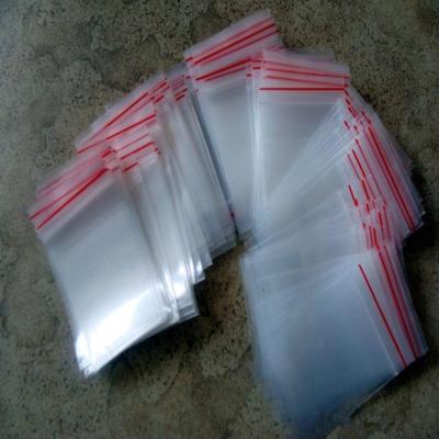 China Small Transparent Plastic Pouches Packaging With Zipper For Earring Package for sale