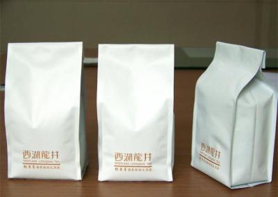 China Ceramic Quad Seal Tea Packaging Pouches Stand Up Side Gusset for sale