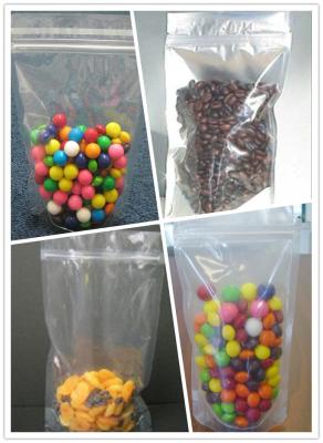 China PET / AL / NY / PE Transparent Stand up Bottom Gusset Bags for Coffee or Nuts for sale
