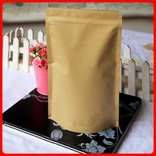 China k Kraft Paper Shopping Bag Stand Up 3 Side Sealed Rectangle for sale