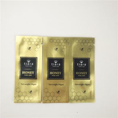 China Honey Syrup Three Side Seal Bags CMYK 10C Gravnre Printing durable resealable for sale