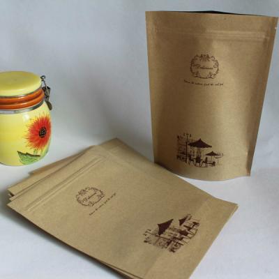 China Recycled Customized Paper Bags , Coffee Bean Kraft Paper Packaging for sale