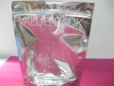 Chine Le casse-croûte Noni argenté brillant tiennent le papier d'aluminium de sac de poche avec le zip-lock à vendre