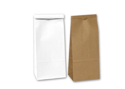 China White / Brown Tea Kraft Paper Bags Tin Tie Full Printing Square Bottom for sale