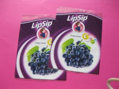 China Purple Heat Shrink Sleeve Labels for Lip Sip Grape Drink Bottle for sale