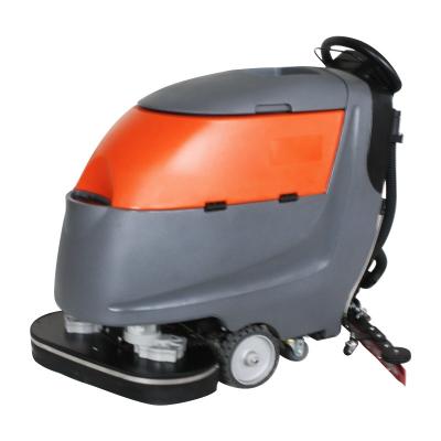 China Walk Behind Two Brushes Commercial Hard Floor Cleaner Machine High Efficiency for sale