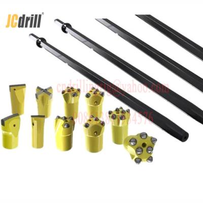 China Carbon Steel Quarry Integral Rock Drill Rods / Integral Drill Steel 108mm Shank for sale