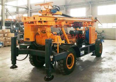 China Heavy Duty Water Well Drilling Rig Trailer Mounted For Mud And Air Drilling for sale