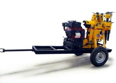 China 180m Small Trailer Mounted Portable Borehole Drilling Rig For Surface Water Well Drilling for sale