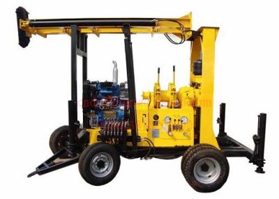 China Trailer Mounted High Efficiency Water Well Drilling Machine 400m Mud Drilling Capacity for sale