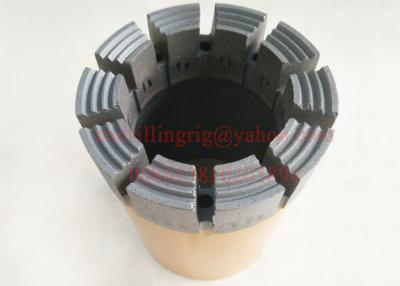 China Wireline Impregnated Diamond Core Drill Bit With 10mm / 12mm / 14mm Crown Height for sale