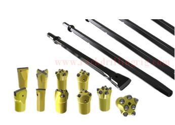 China High Precision Rock Drill Tools , Integral Drill Rods Shank 22 * 108mm for sale