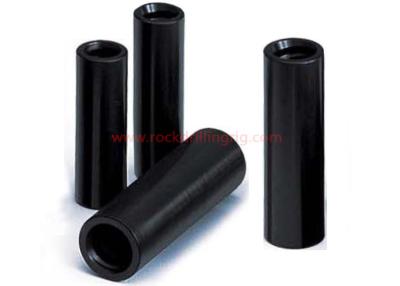 China T38 Rock Drilling Tools Drill Rod Sleeve Threaded Coupling Sleeves Black Color for sale