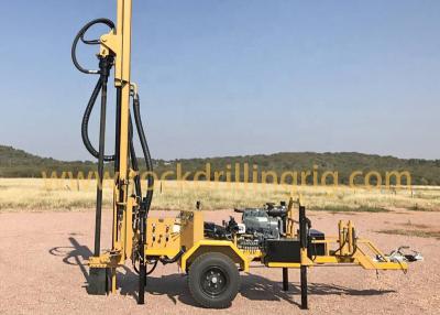China 200m Trailer Mounted Water Well Drilling Rig With Diesel Engine Water Well Drilling Rig for sale