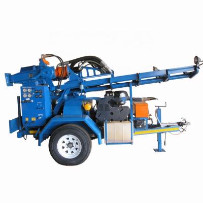 China 2300r/Min 80 Rpm Hydraulic 89mm Trailer Mounted Drill Rig for sale