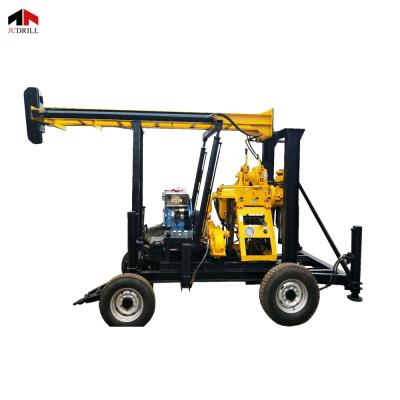 China 557rpm Trailer Mounted 200m Portable Well Drilling Rig for sale