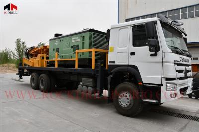 China 114mm Rotary Hydraulic 200m Water Drilling Rig Machine With Air Compressor for sale