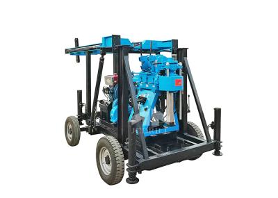 China 22hp Diesel Engine 200m Hydraulic Well Drilling Rig Blue Colour for sale