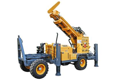 China DTH 300m Full Hydraulic Trailer Mounted Water Well Mud Rotary Drilling Machine for sale