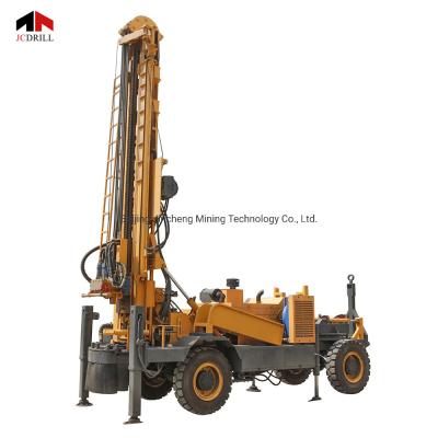 China Trailer Mounted Air Dth Borehole Water Well Drilling Rig Machine 300m for sale