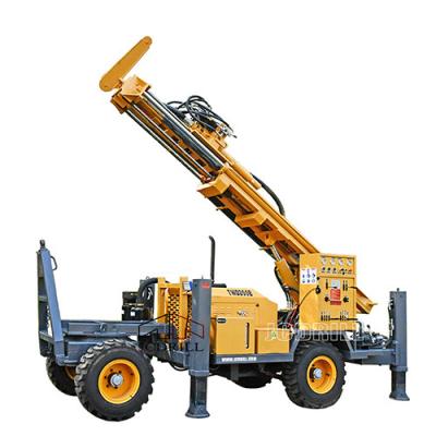 China 200m Deep Trailer Mounted Water Well Drilling Rigs Hydraulic Dth For Hard Rock Drilling for sale