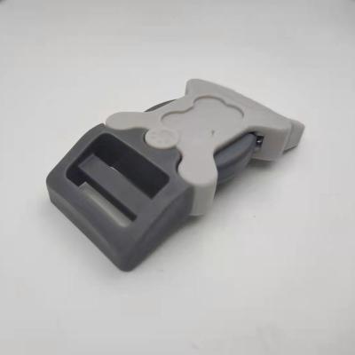 China Nickel Colored Plastic Side Release Buckle White Gray 25mm Plastic Buckles for sale