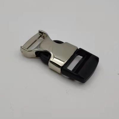 China Champagne Gold Small 15mm Side Release Buckle For Backpack for sale