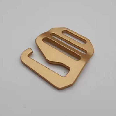 China Luggage Plastic Tri Glide Buckle 38.8mm*33.2mm Gold Slide Buckle for sale