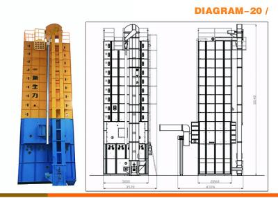 中国 穀物の乾燥のための12.45KWトウモロコシのドライヤー機械/トウモロコシのドライヤー3570*4374*10140mm 販売のため