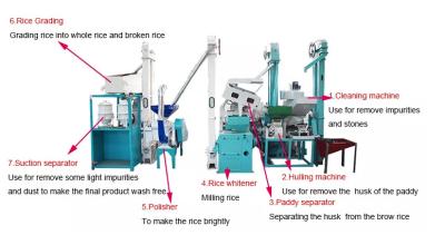 China 1TPH Rice Milling Plant , Compact Rice Mill Machine for sale