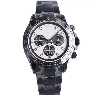 China Sapphire Mirror Quartz Black Metal Wrist Watch Biomimetic Ceramics for sale