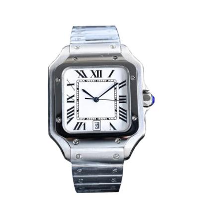 China Reloj de cuarzo de cristal de zafiro de acero inoxidable de 40 mm de diámetro de caja en venta