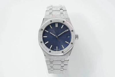 China Relógio de Quartz de Diamante de Prata Moderno 20 mm Largura de Faixa Cristal Mineral à venda