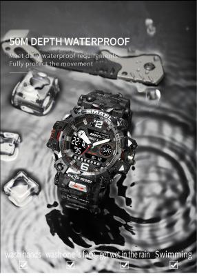 中国 アウトドア戦術 男性用合金 軍用様式 時計 輝く 防水 ダブルディスプレイ 電子クォーツ 時計 販売のため