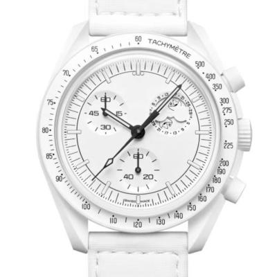China New Swatch Joint Watch Swatch Watch Planet Snoopy Series Black and White Luminous Watrproof Watch zu verkaufen