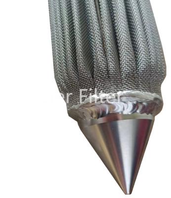 China High Temperature Gas Filtration Pleated Filter Element 90% Filter Rating for sale
