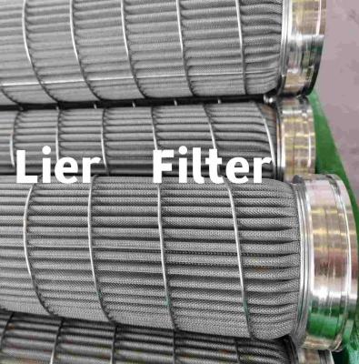 China High Precision 0.3-180μM Pleated Filter Element Stainless Steel Wire Mesh Filter en venta